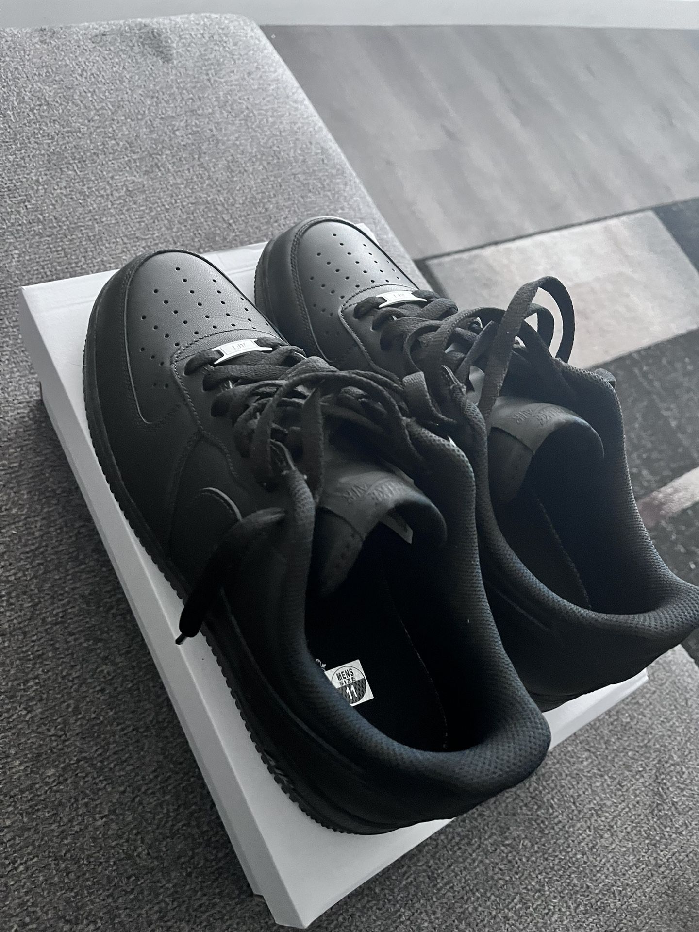 Black air Force 1s Size 11