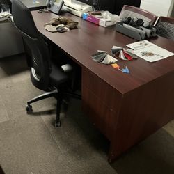 Desk With Storage Cabinets ( Desk With Double Pesestals 