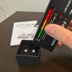 0.5ct VVS Moissanite Earrings - 925 Silver (GRA Certified)