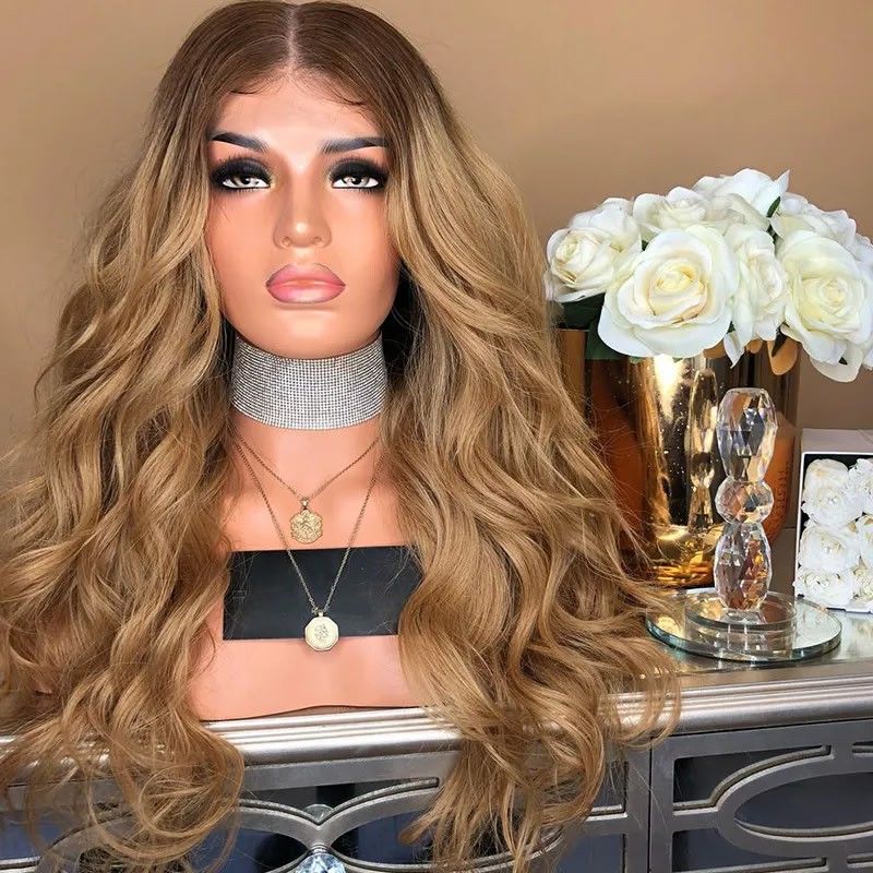 Ombre Honey Blonde Human Hair Lace Frontal Wig
