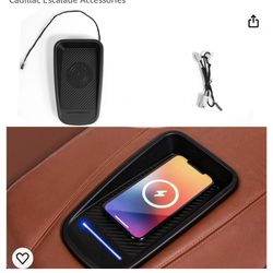 Xipoo Wireless Charger Compatible with 2015-2020 Cadillac Escalade Wireless Charging Tray Center Console Charging Wireless Phone Charging Pad Replacem