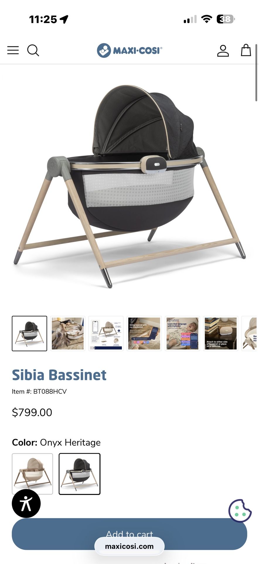 Maxi Cosi Sibia Kindred Collection Bassinet