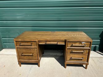 Wood Double Pedestal Office Desk