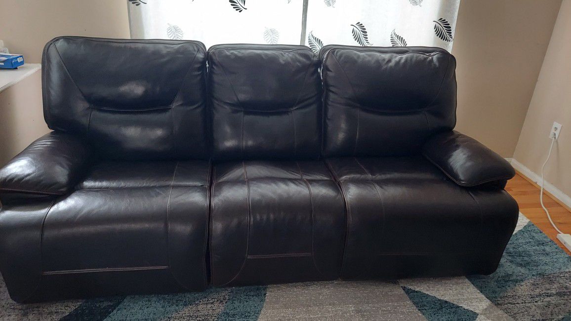 Genuine Leather Sofa Set - like new!