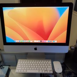 Apple iMac (Retina 4K, 21.5" Mid 2017) Intel Quad-Core i5, 3.00GHz, 1TB HDD, 8GB, macOS Ventura, EXCELLENT CONDITION. 
