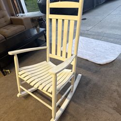 White Wooden Rocking Chair