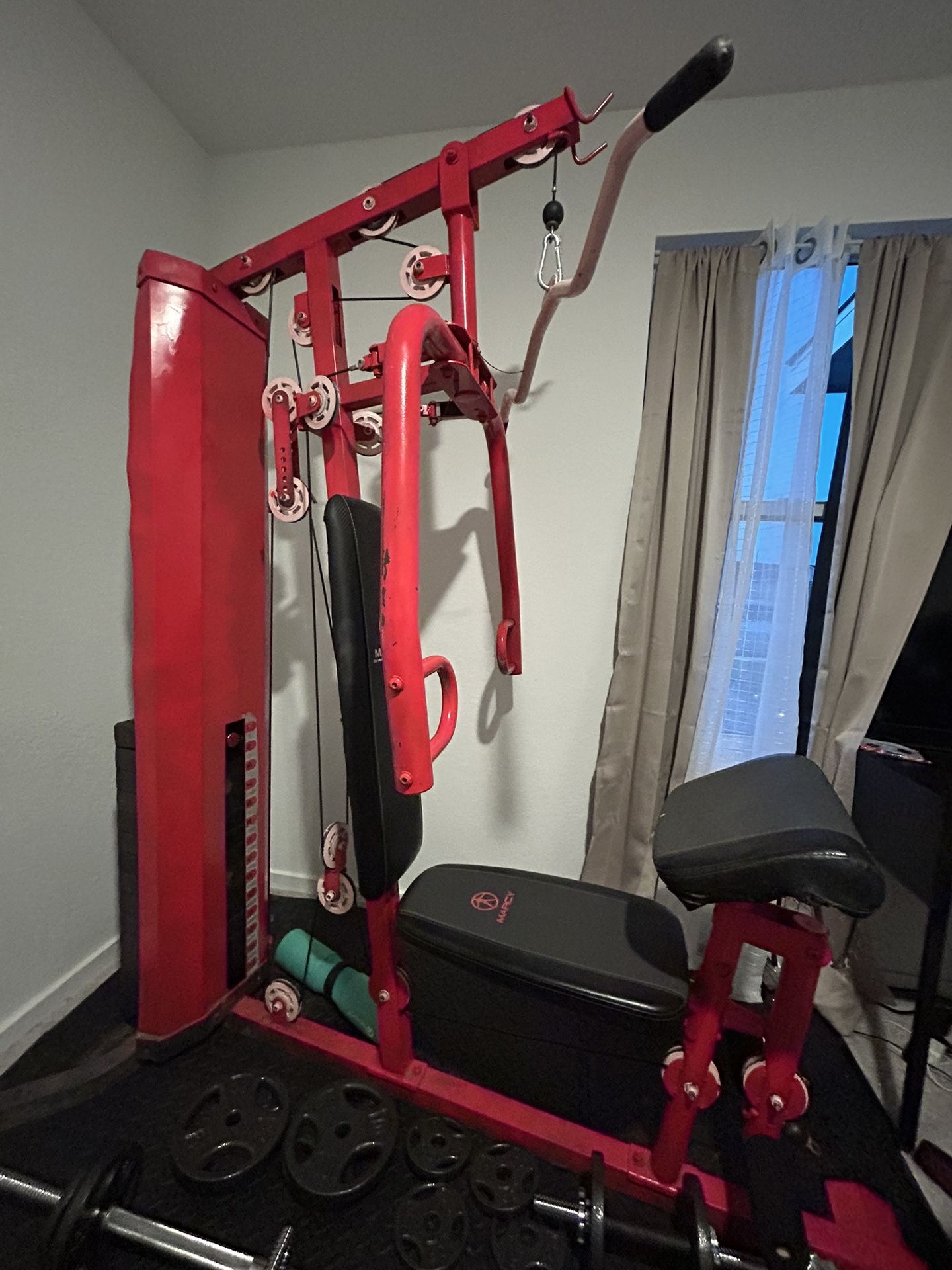 Marcy Mwm 988 Marcy MWM-988 Multifunction Steel Home Gym 150lb