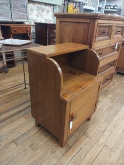 Fab MCM solid wood nightstand