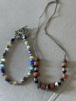 Sterling Silver Necklace & Bracelet Set