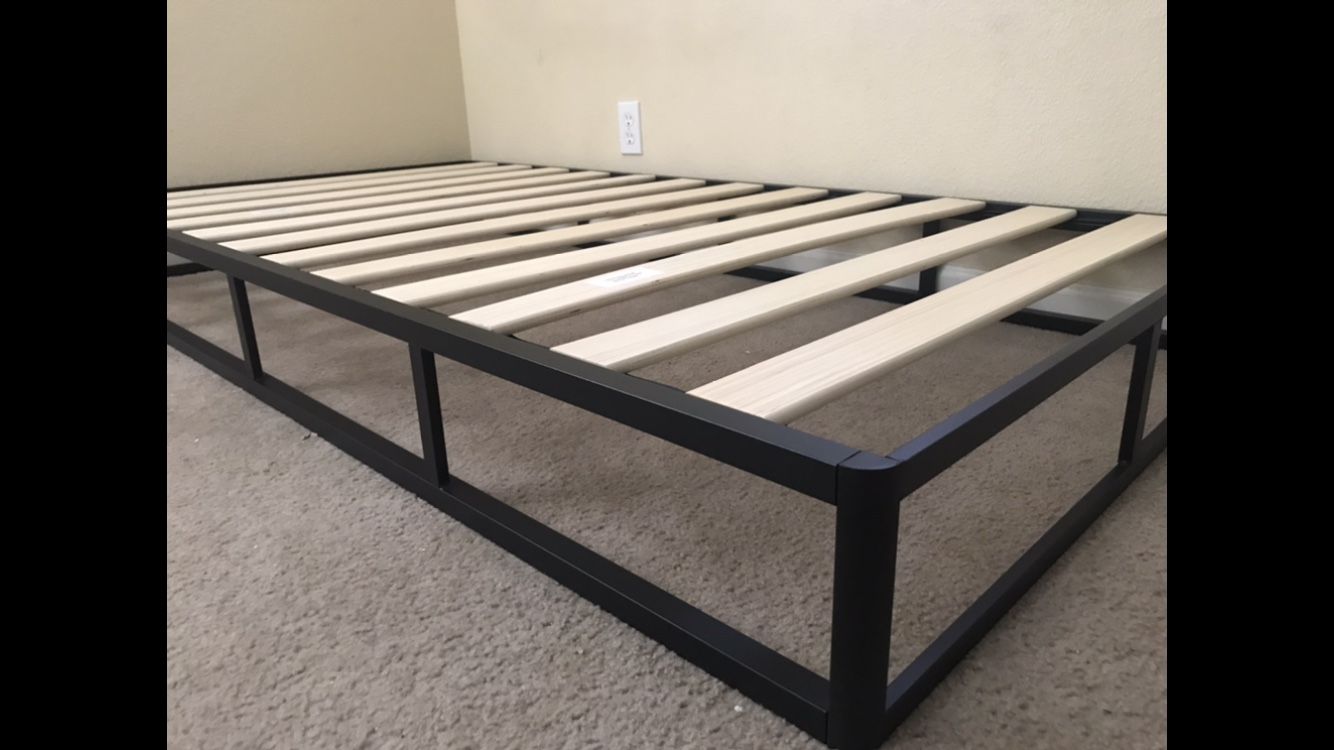 New Twin Size Metal and Wood Bed Frame