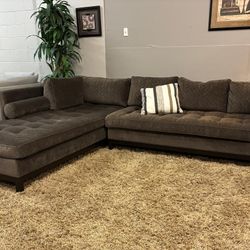 “Mid-Century Modern Velvet Sectional- US MADE || SAME DAY FREE DELIVERY