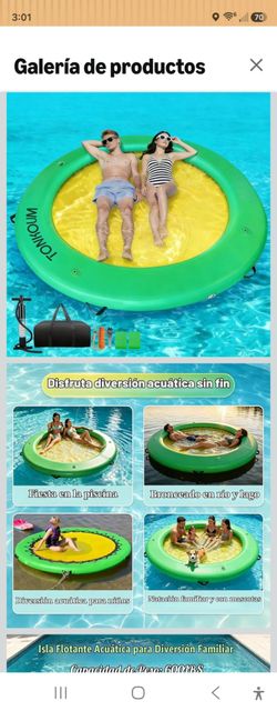 Tonikoum Inflatable Floating Island Pool Float