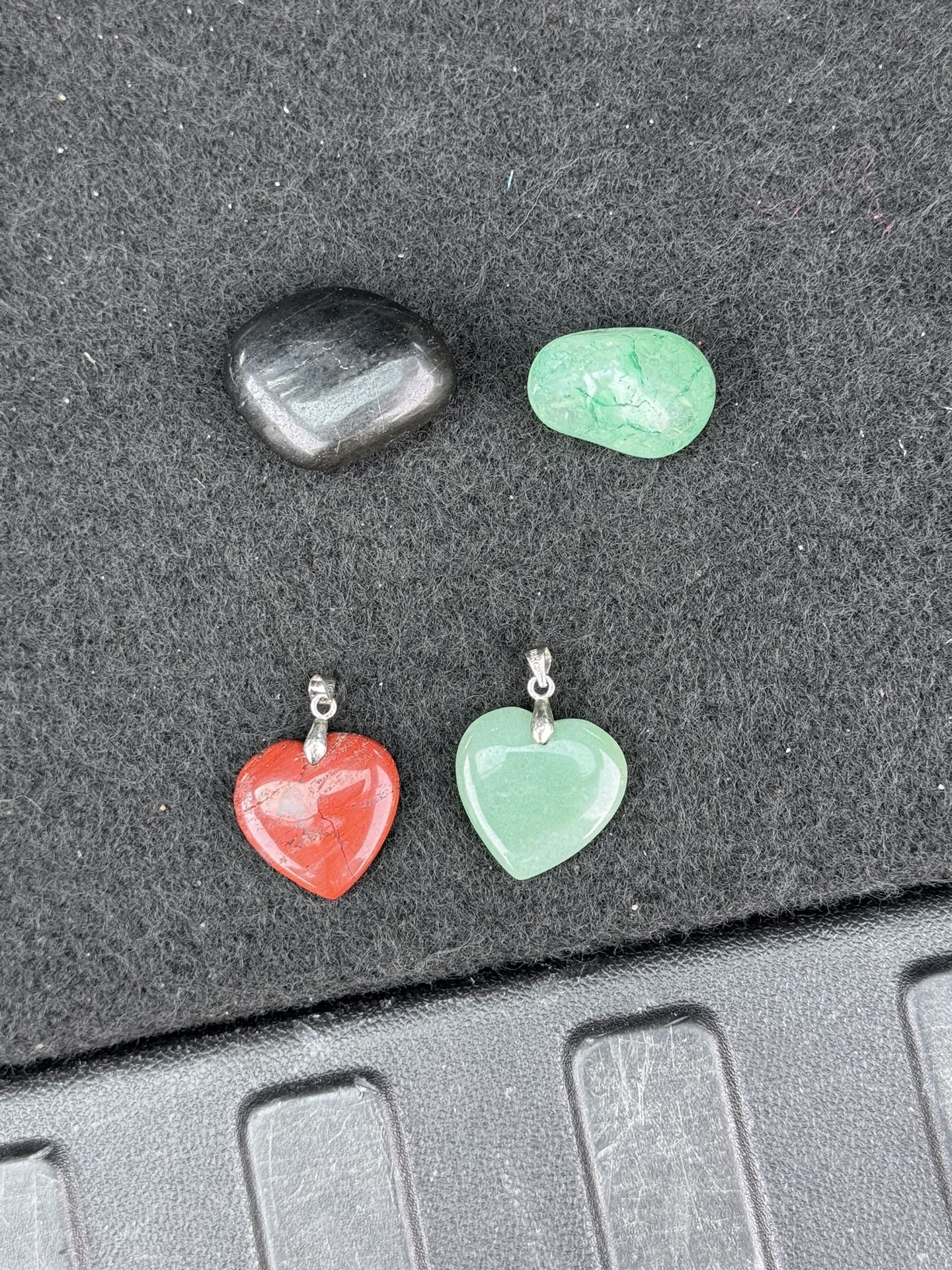 Beautiful Heart Charms ,sterling Silver At The Top Of Heart Where Necklace Goes Thru