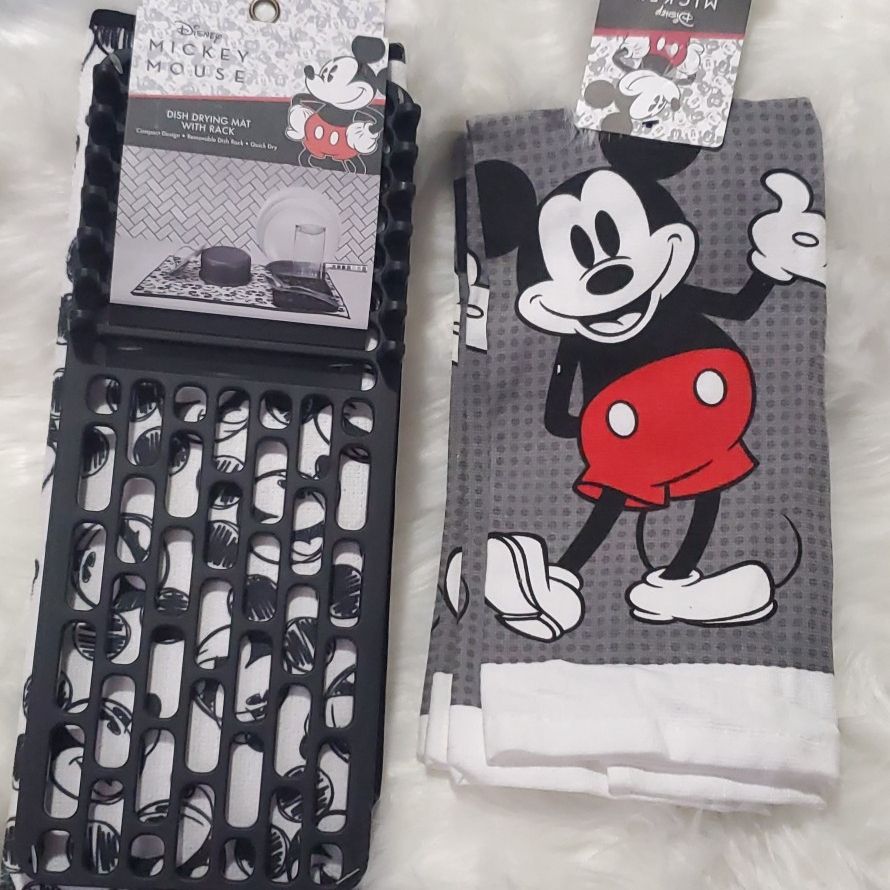 Disney Mickey Mouse Dish Drying Mat with Rack - Macy's