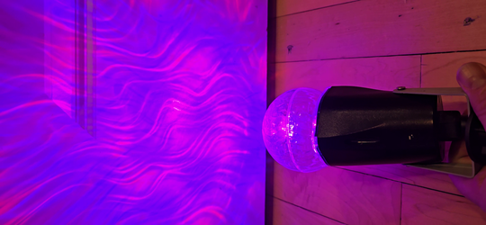 Red/blue Kaleidoscope yard light