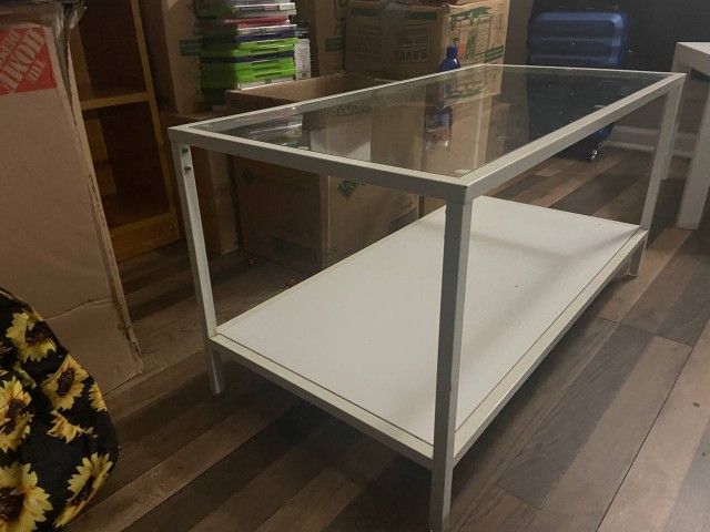 Glass Coffee Table And End Table Set