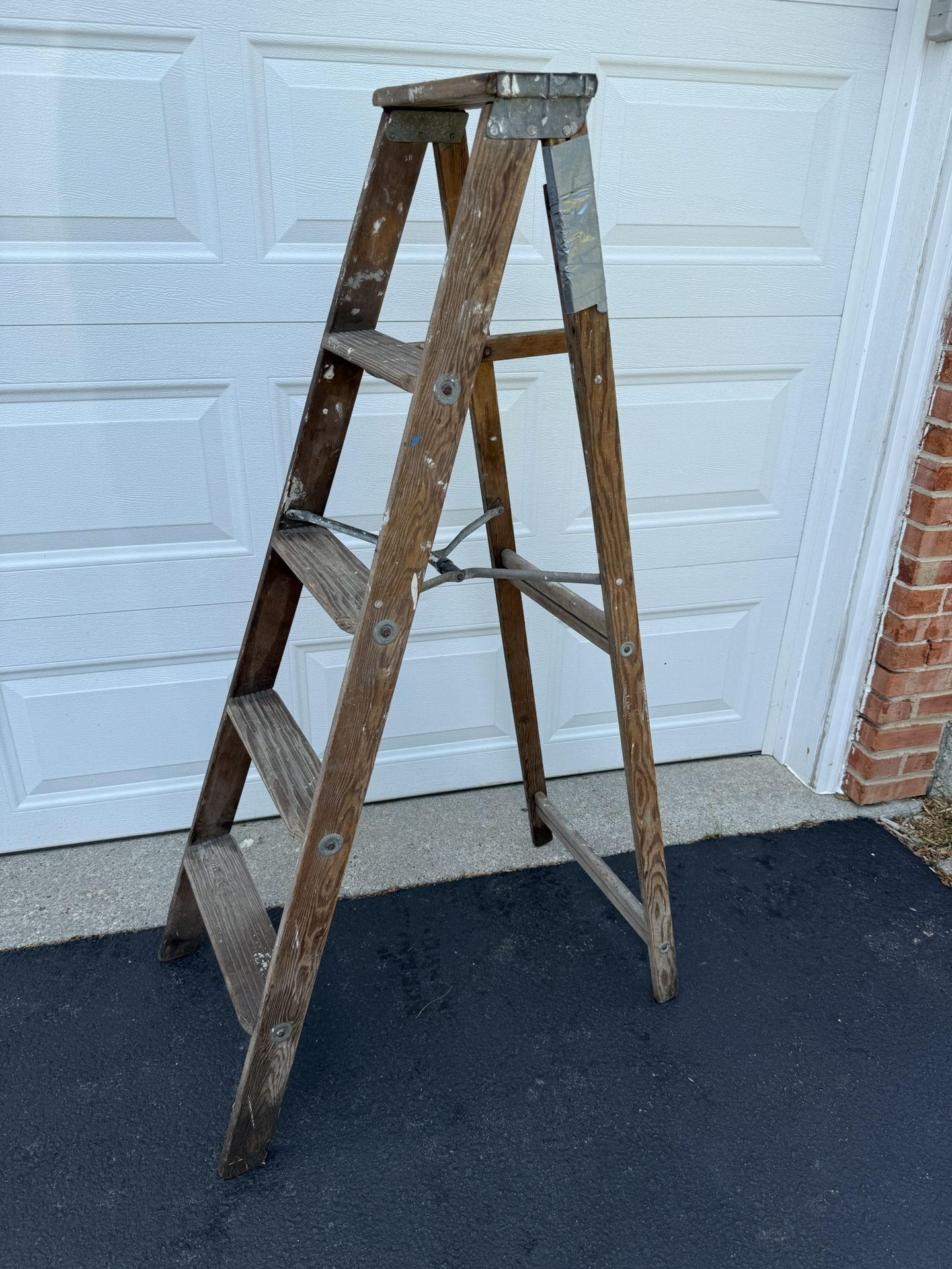 Old Sears 4’ Step Ladder For Use in a Craft or Display - Do Not Use As A Ladder
