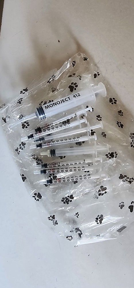 Plastic Small Syringes for Scientific Labs, Measuring Liquids, Feeding Pets, Medical Student, Oil or Glue Applicator, Non-Sterile, No Needle