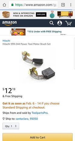 Hitachi 999-044 Power Tool Motor Brush Set