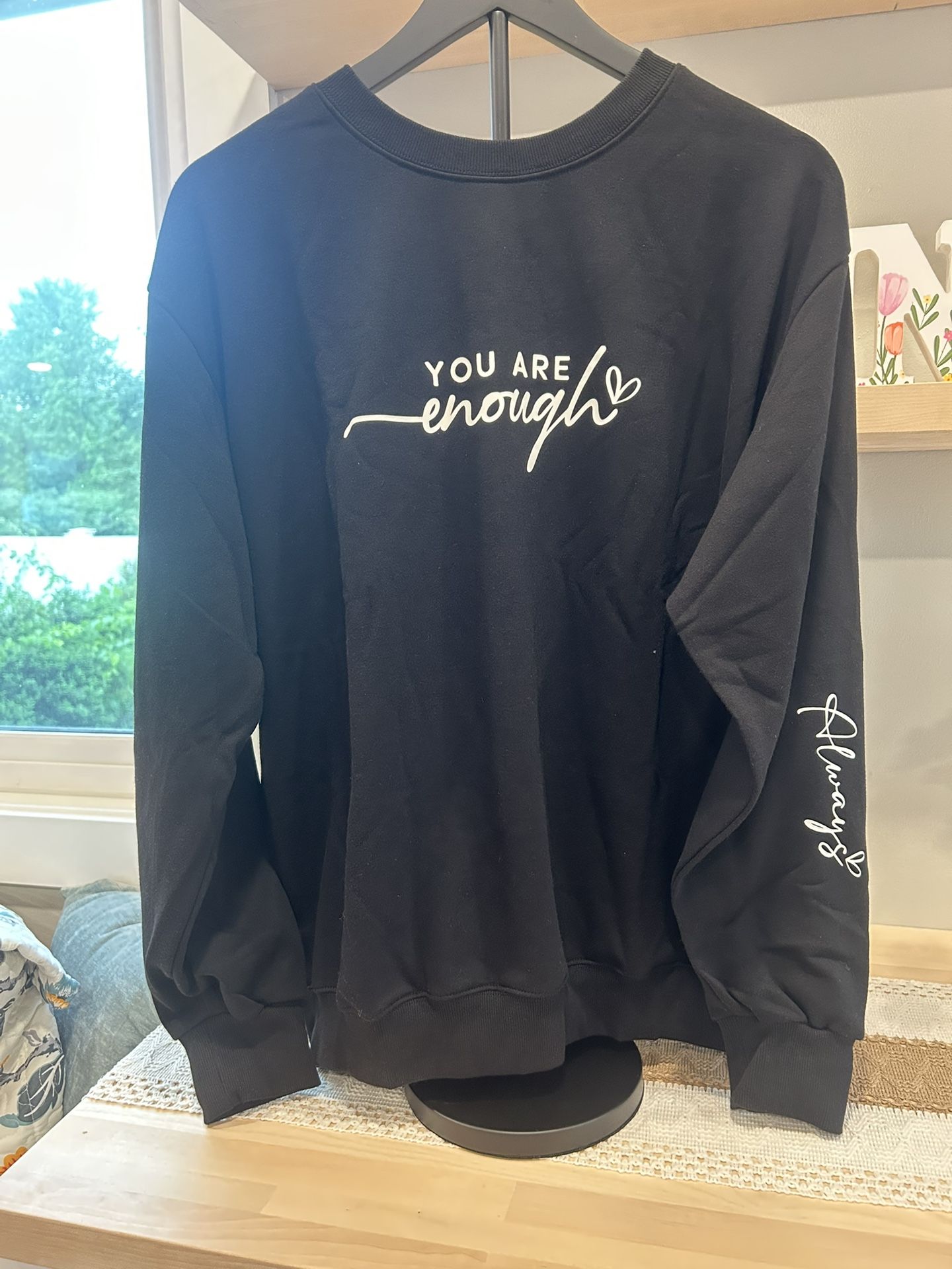 YOU ARE ENOUGH WOMENS SWEATSHIRT SMALL LARGE