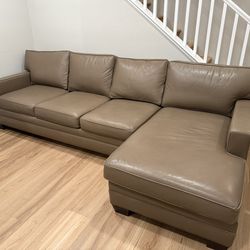By San Francisco Design - Genuine High Quality Leather Sofa & Ottoman