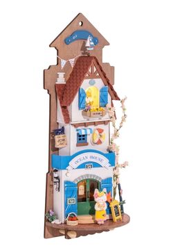 3D Puzzles for Adults, Wooden DIY Wall Decor Model Craft Kit, Desk Toy Craft Building with LED