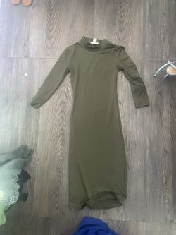 Body Con Olive Dress 