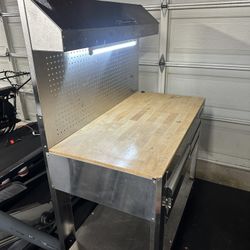 Kobalt Heavy-Duty Workbench – 3 Drawer w/ Light & Power 