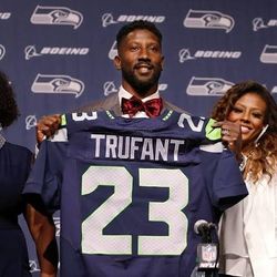Signed #23 Marcus Trufant Seattle Seahawks Football