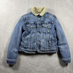 Polo Ralph Lauren Kids 8-10 Years Blue Sherpa-Lined Denim Trucker Jean Jacket
