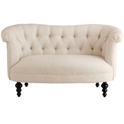 Pier 1 Colette Flax Beige Loveseat