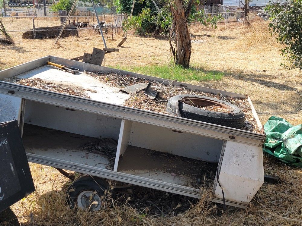 Stripped Out Camper Trailer