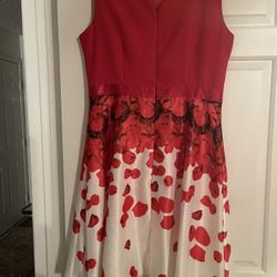 Red And White Dress Size XXL