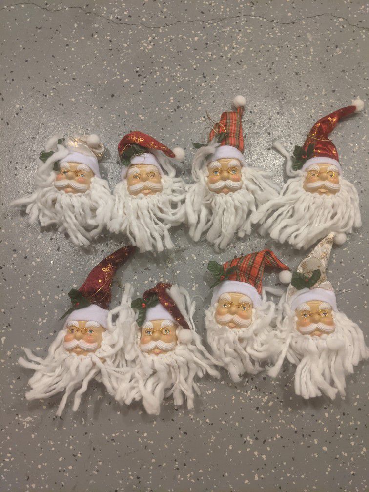 Santa Claus Face Christmas Ornaments