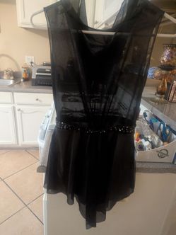 Black Mesh Sleeveless Mini Dress