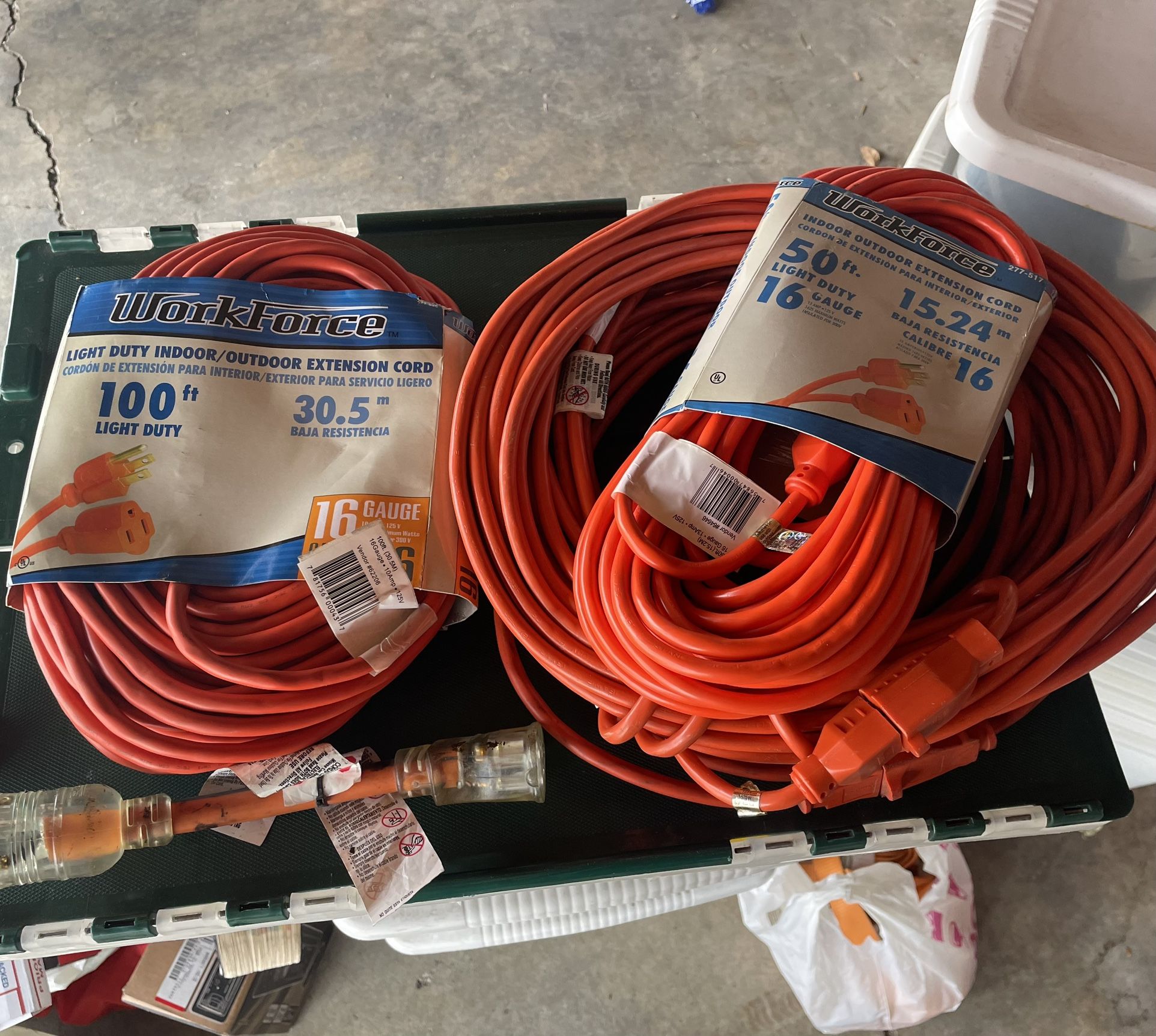 Lot of Extension Cords & Adapter