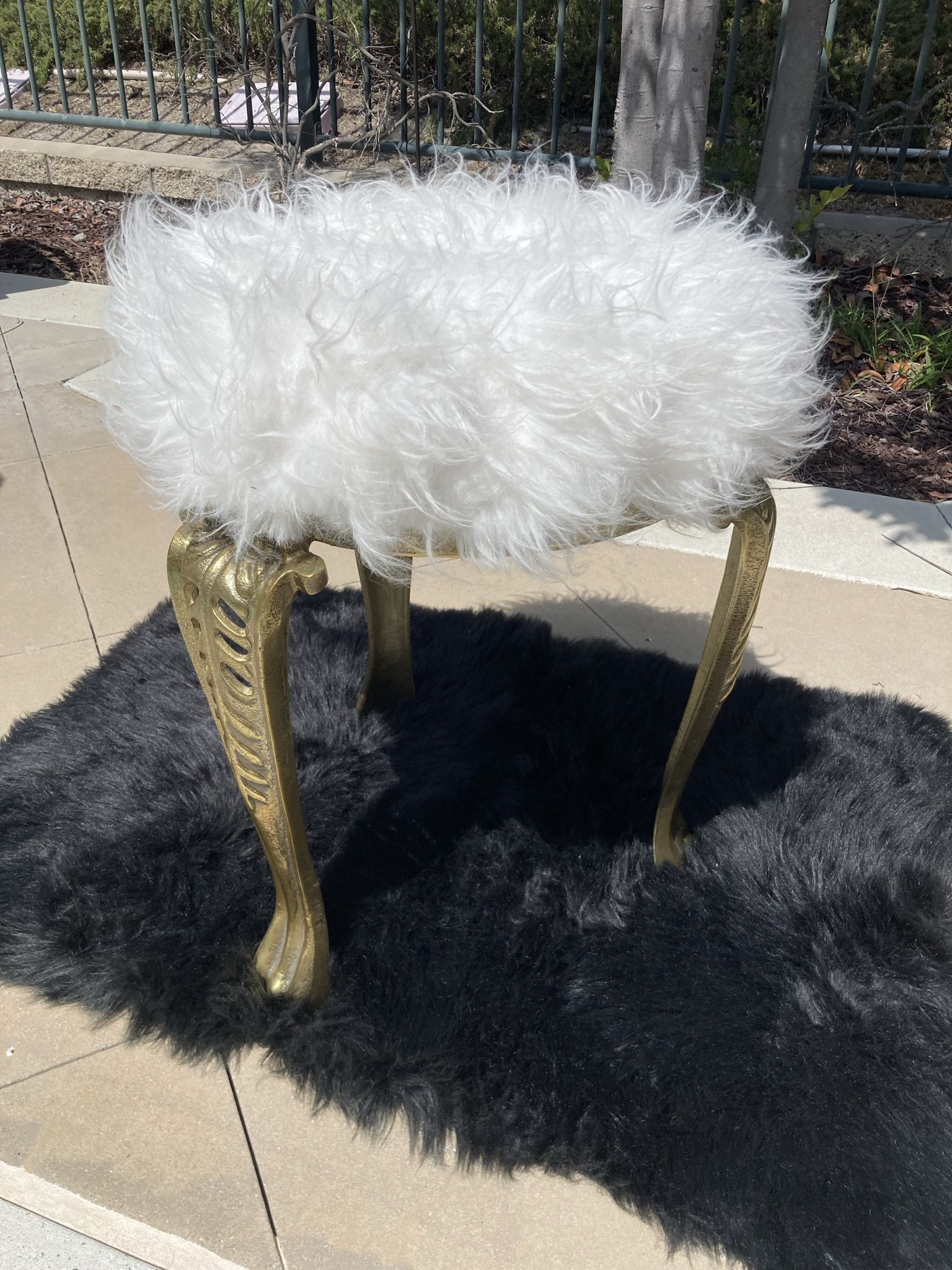 Heavy Brass Vanity Glam Stool