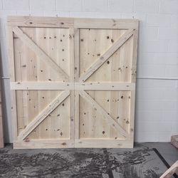 Customized solid wood barn door