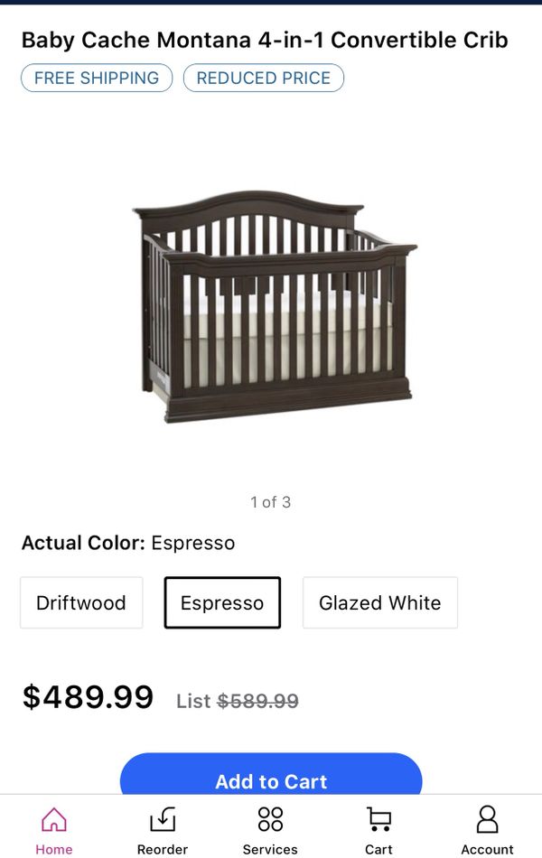 Baby Cache Montana Crib In Excellent Condition Never Used For