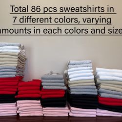 86 pcs Gildan 18000 8oz Adult Sweatshirts + Free gifts. Must take all! Price is FIRM