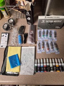 Tattoo Kit with Needles and Inks