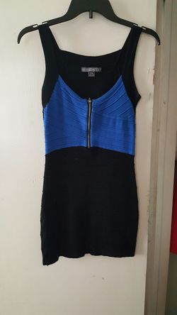 Black and blue dress