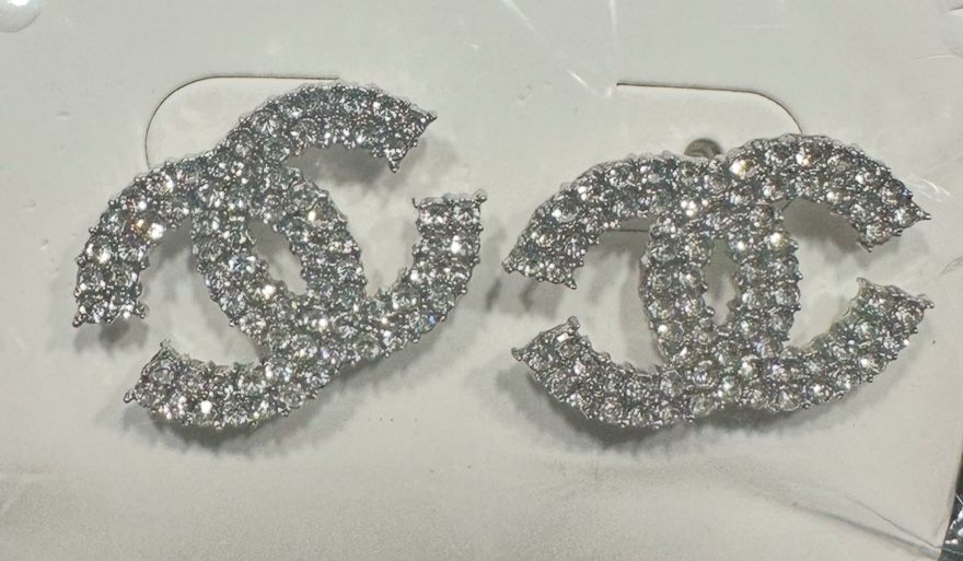 Silver CC Earrings 