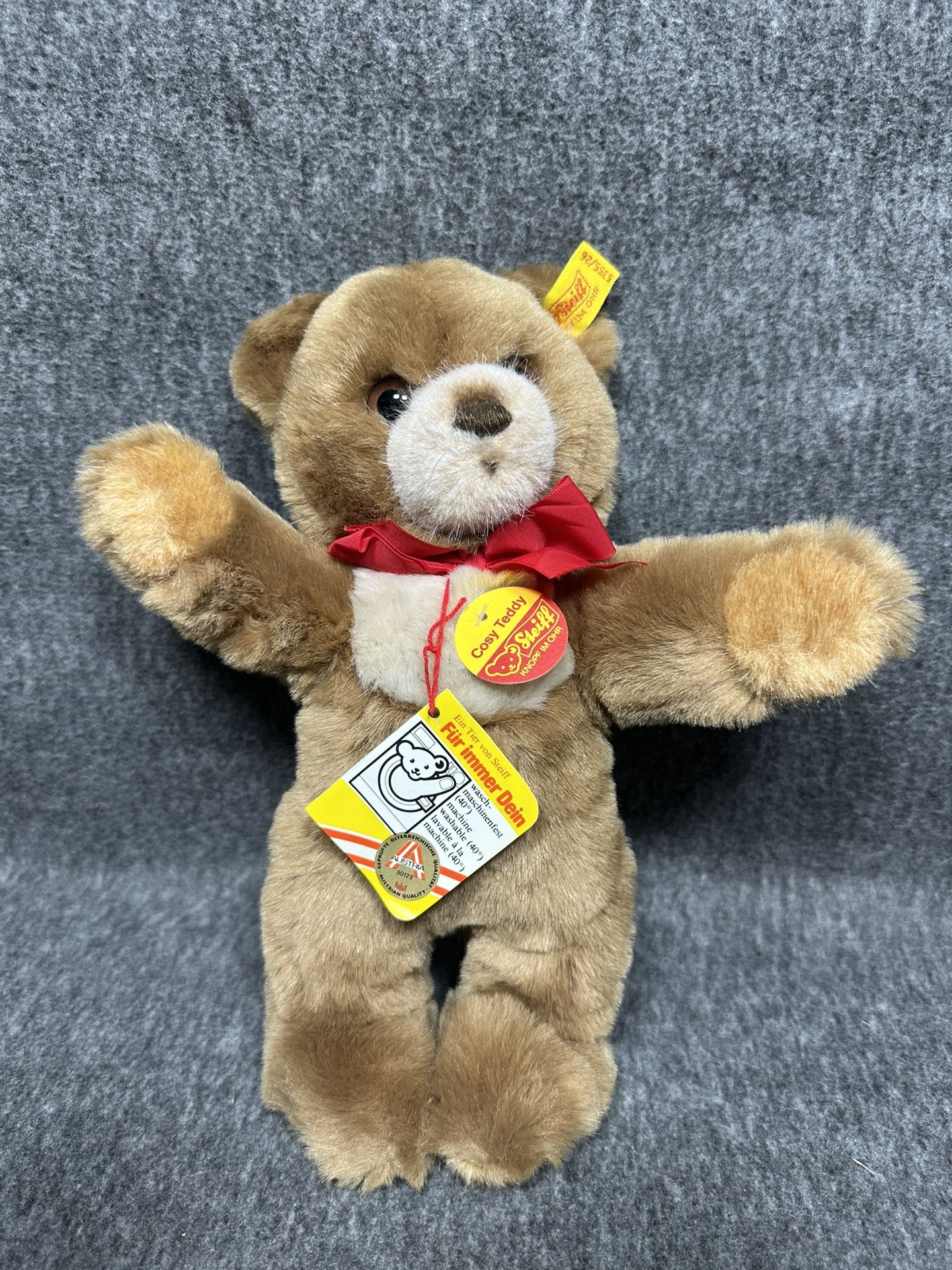 Vintage Steiff Cosy Teddy Bear Brown W Germany #5355/36 W/tag