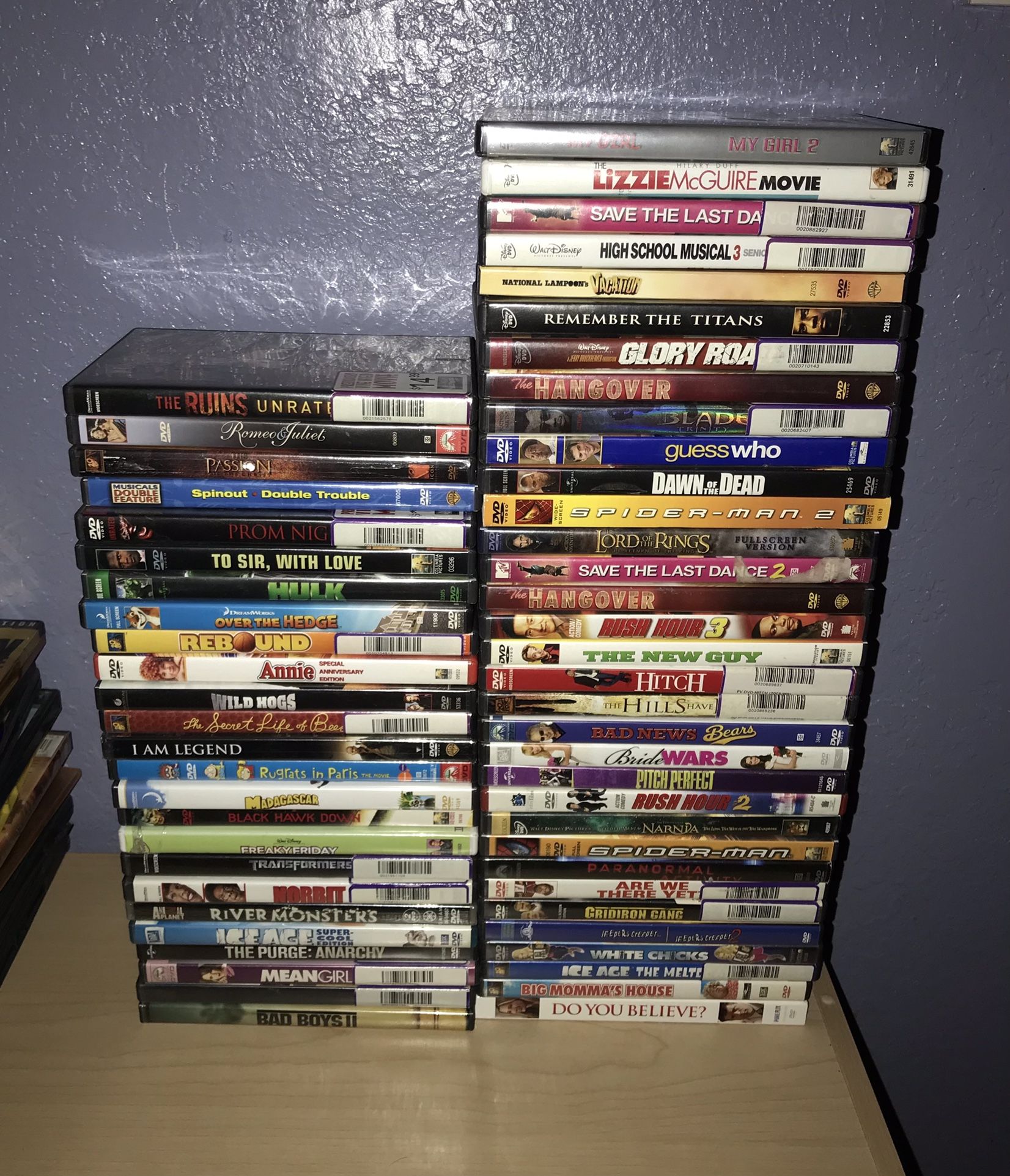DVD Movies Some are $3.00 and Some Are $2,00 Or Take All Make Offer