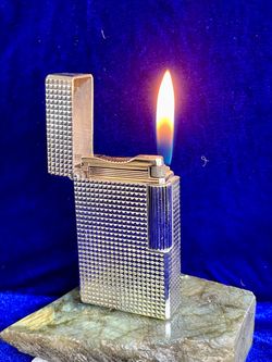 Vintage ST DuPont Lighter L1 Silver Very Good Condition Works 1 Year Warranty