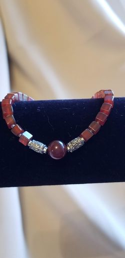 Natural Amandastone Gem Bracelet