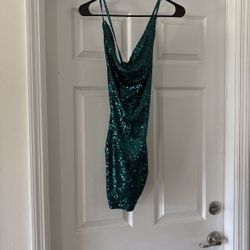 Green Sequence Dress 