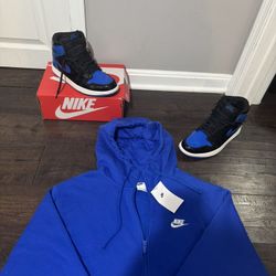 Js 9.5   (used) , Nike Hoodie (new) Never Worn Size Medium 
