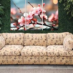 Vintage Japanese Themed Sleeper Couch (Free Delivery 🚚)